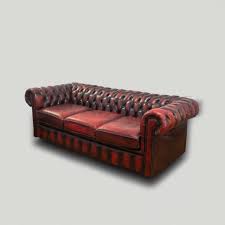 red leather 3 seater chesterfield sofa