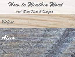 how to weather wood with steel wool
