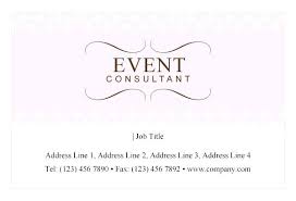 Party Planner Business Card Event Planner Business Cards Sample