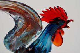 Italian Murano Handblown Glass Rooster