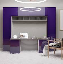 Purple Davidson Wall Unit Desk
