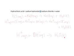 Ionic Equation For Neutralisation