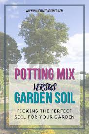 potting mix versus garden soil
