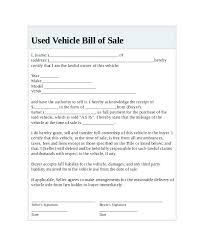 Bill Of Purchase Template Car Form Sell Selling Your Receipt