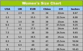 China Shoe Size Chart Wonderful World Of Shoes Shoe Size