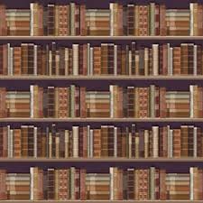Traditional Bookcase Wallpaper A2 Size