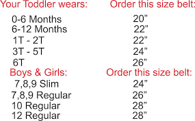 Child Sizes Size Chart For Kids Charts For Kids Belt