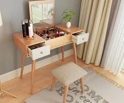 2 in 1 makeup study table with stool