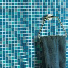blue gl tile bathroom floor clear