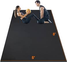 These are easy to install, look great, don't have seams or gaps, and provide protection to the floor underneath in all but the most extreme circumstances. Amazon Com Large Exercise Mat 8 X5 X7mm Workout Mat For Home Gym Mats Exercise Gym Flooring Rubber Fitness Mat Large Yoga Mat Cardio Mat For Weightlifting Jump Rope Mma Stretch Plyo Hiit Shoe Friendly