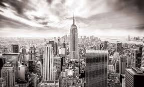 City Skyline Empire State New York Wall