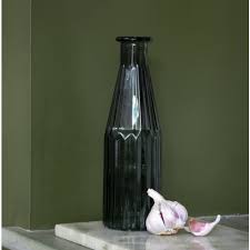 Tall Sea Green Bottle Vase Coloured