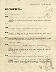 JORGE MANTILLA CABALLERO Artista EXPERIENCIA ARTÍSTICA 1962 Iniciación  artística AUTODIDACTA 1967 • Realización primera ex