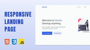 responsive landing page using html css