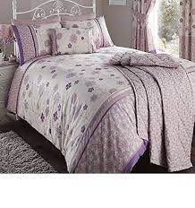 Mauve Single Duvet Cover Trimmed With