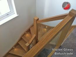 Oak Handrails Grooved For Glass Barade