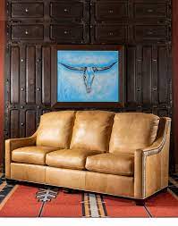 Palomino Leather Sofa Western Themed