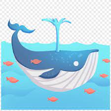 噴水的鯨魚插畫圖案，PNG去背圖素材，插圖圖片免費下載- Lovepik