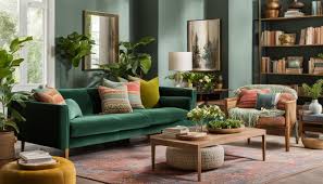 fresh chic green couch living room