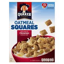 quaker cinnamon oat squares cereal 14