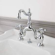 high spout bridge style sink faucet