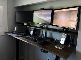 We have gathered here valuable and tested solutions proposed by experts in medicine, standing desk industry, as well as other areas. Took A Few Iterations But Finally Have A Wfh Standing Desk Setup With A Diy Two Tier Desk Top Workspaces