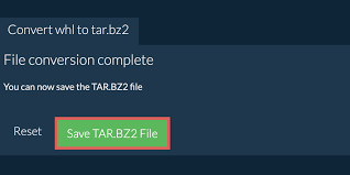 convert whl to tar bz2 no