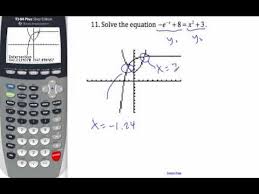 Ib Math Solving Equations With Gdc