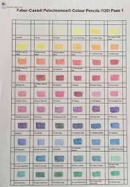 Color Chart For Faber Castell Polychromos Colour Pencils
