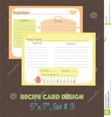 Decorative Recipe Cards Set With Kitchen Tools Elements Stock Vector