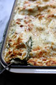 white spinach lasagna the baker