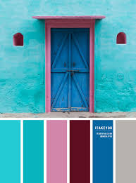 Color Palette Of Turquoise Blue Pink
