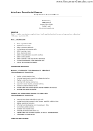 resume cover letter for veterinary receptionist