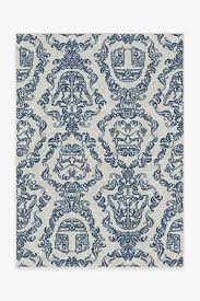 dark side damask delft blue rug ruggable