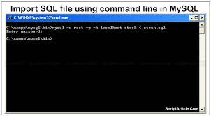 sql file using command line in mysql