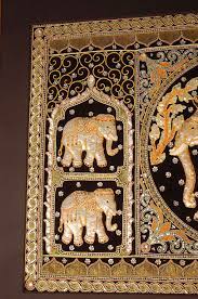 Burma Tapestry Of Elephants Framed At