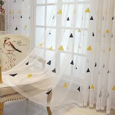 nordic triangle tulle curtains for