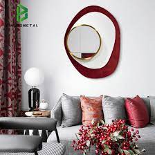 Stained Round Circle Mirror Wall Decor