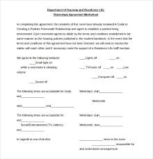 Roommate Agreement Template 11 Free Word Pdf Document Download