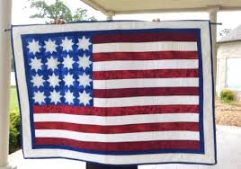 Handcrafted Patriotic Flag Quilt Wall