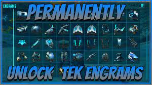 Some engrams will say tek for this value. Permanently Unlock Tek Engrams In Ark Survival Evolved No Bosses Youtube