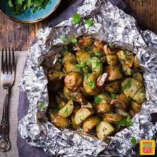 potatoes on the grill in foil sunday