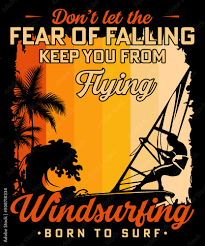flying windsurfing t shirt design