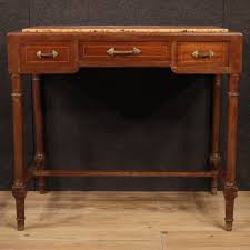 Someday we'll all work at virtual desks. Italian Inlaid Mahogany And Maple Desk With Marble Top 1920s For Sale At Pamono