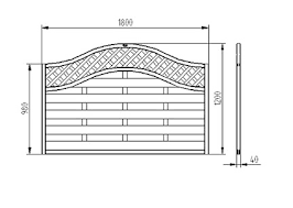 1 8m X 1 2m Pressure Treated Decorative