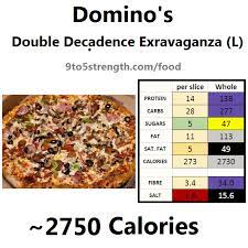 how many calories in a large domino s