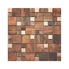 copper fusion modular mix mosaic tile