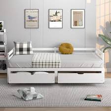 2 Drawers Wooden Sofa Bed