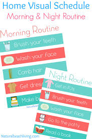 Home Visual Schedule Printables For Morning And Night