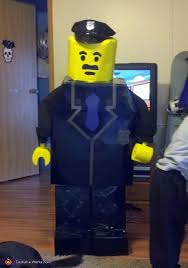 homemade lego police officer costume